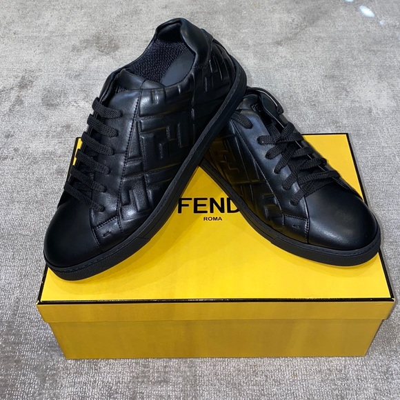 Fendi Black leather sneakers - Picture 1 of 11
